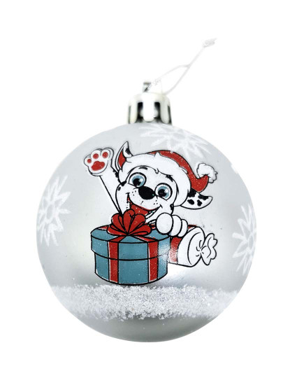 imagem de Bola de Natal The Paw Patrol Friendship Prateado 6 un Plástico Ø 8 cm2