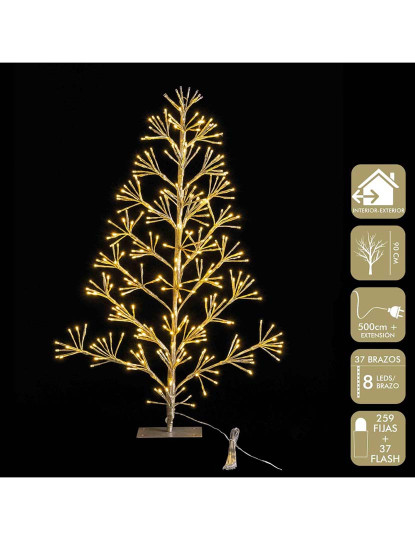 imagem de Árvore de Natal Dourado Metal Plástico 90 cm2