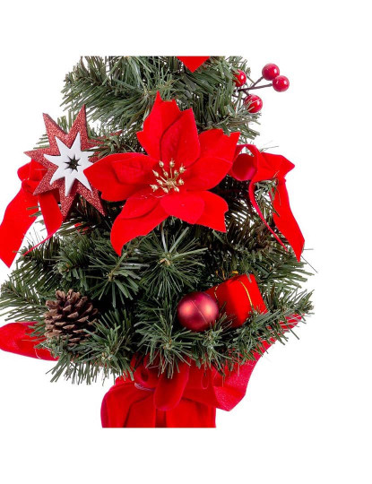 imagem de Enfeite de Natal Vermelho Verde Plástico Tecido Árvore de Natal 40 cm3