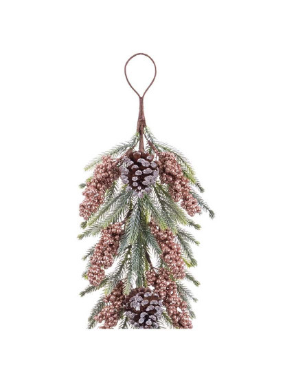 imagem de Decoração Portas Natal Multicor Cobre Plástico Pinhas 63 cm4