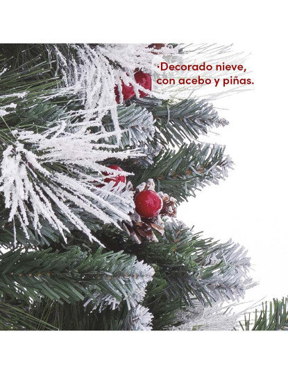 imagem de Árvore de Natal Branco Vermelho Verde Natural PVC Metal 240 cm4