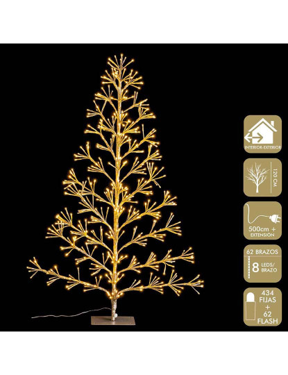 imagem de Árvore de Natal Dourado Metal Plástico 120 cm4