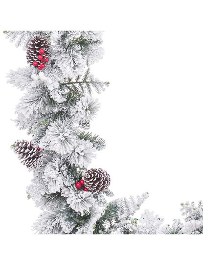 imagem de Grinalda de Natal Branco Multicor Polietileno Pinhas 270 cm4