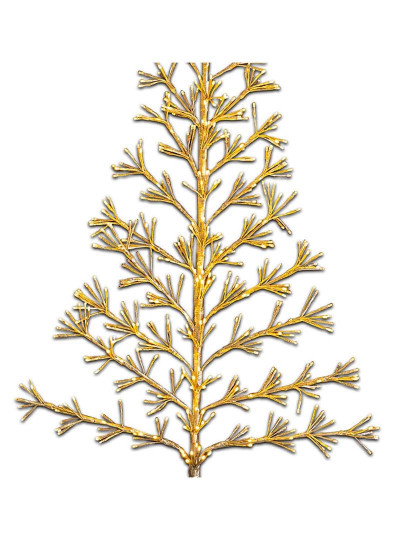 imagem de Árvore de Natal Dourado Metal Plástico 120 cm5