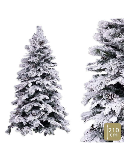 imagem de Árvore de Natal Branco Verde PVC Metal Polietileno 210 cm6