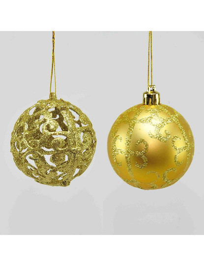 imagem de Bolas de Natal Dourado Plástico 6x6x6 cm 12 un8