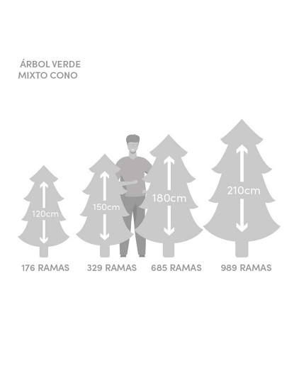 imagem de Árvore de Natal Verde PVC Metal Polietileno 150 cm7