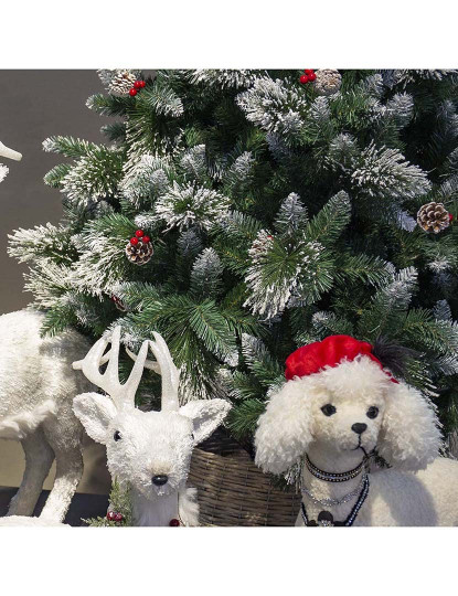 imagem de Árvore de Natal Branco Vermelho Verde Natural PVC Metal Polietileno 150 cm8