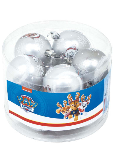 imagem de Bola de Natal The Paw Patrol Friendship Prateado 10 un Plástico Ø 6 cm4