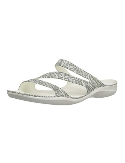 imagem de Crocs Swiftwater Graphic Sandal W Cinza Diamond E Branco2