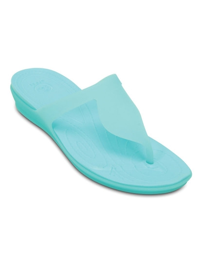 imagem de Chinelo Crocs Rio Flat Turquesa1