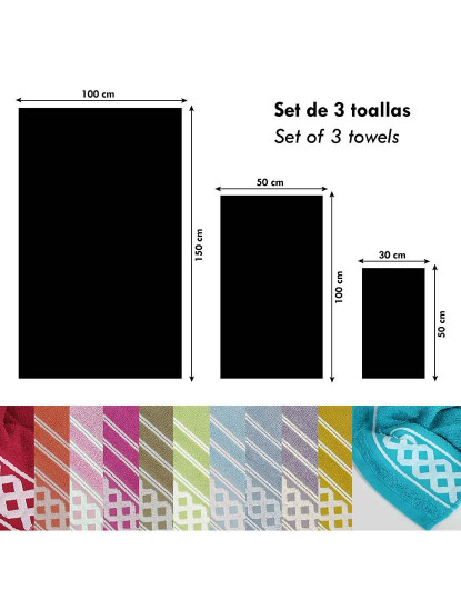 imagem de Conjunto 3 Toalhas Lilás3