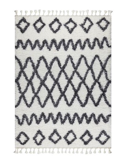 imagem de Tapete Branco e Antracite Ikat1