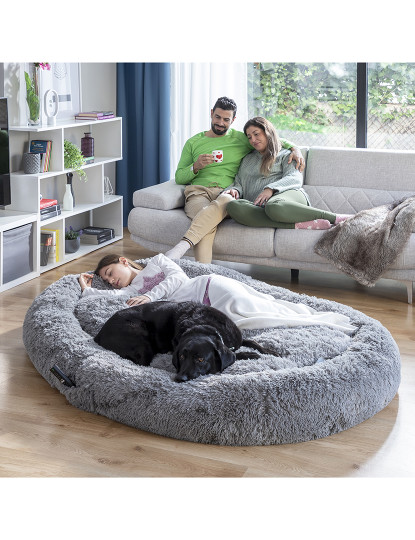 imagem de Cama para Cães para Humanos InnovaGoods Cama Cinzenta para Cães para Humanos | Cama para Cão Humano XXL InnovaGoods Cinzento4