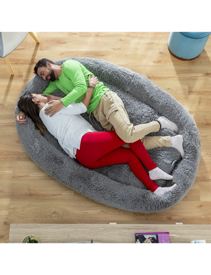 imagem de Cama para Cães para Humanos InnovaGoods Cama Cinzenta para Cães para Humanos | Cama para Cão Humano XXL InnovaGoods Cinzento7