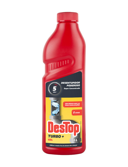 imagem de Desentupidor Canos Turbo Gel Destop 1L1