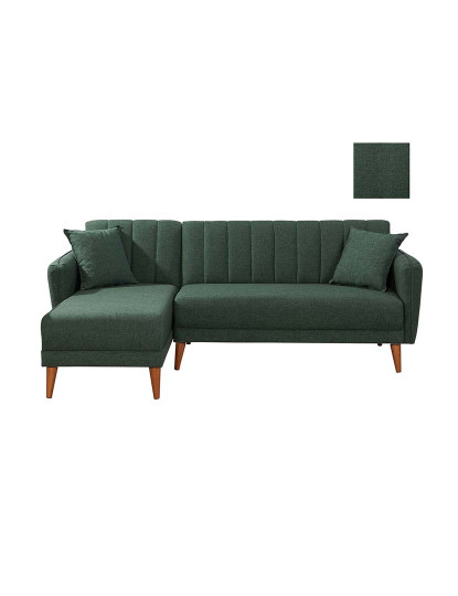 imagem de Sofá com Chaise Longue Esquerda Aqua Verde Escuro5