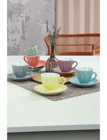 imagem de Serviço Chá 12 peças Pastel Colors1