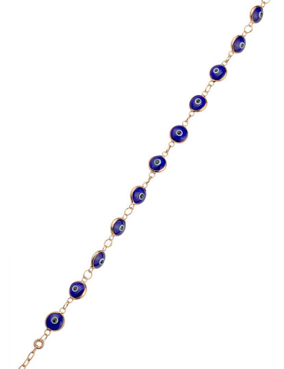 imagem de Pulseira Senhora Rosa Dourado e Azul1