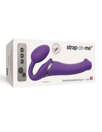 imagem de Arnês Ultra Harness com Plug Vibrating Strap-on-me Purple5