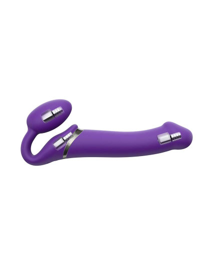 imagem de Arnês Ultra Harness com Plug Vibrating Strap-on-me Purple6