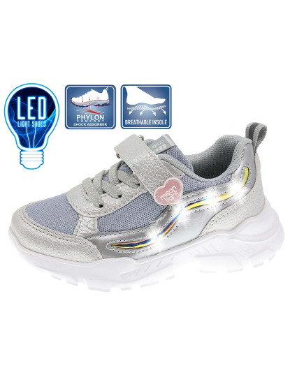 imagem de Sapato com Luzes Infantil Prateado1