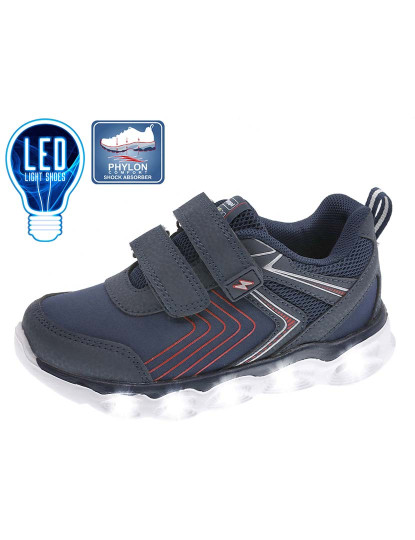 imagem de Sapato com Luzes Juvenil Azul Marinho1