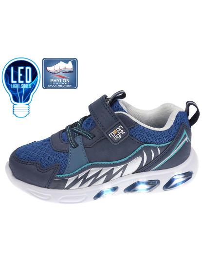 imagem de Sapato com Luzes Infantil Azul Marinho1