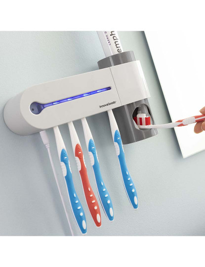 imagem de Esterilizador UV de Escovas de Dentes com Suporte e Dispensador de Pasta de Dentes Smiluv 6