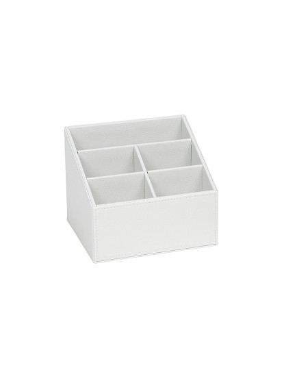 imagem de Organizador De Secretária Couro Branco1