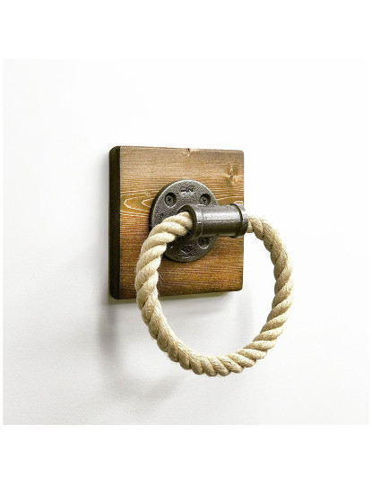 imagem de Suporte Toalha Boruraf 099 Noz/Preto2