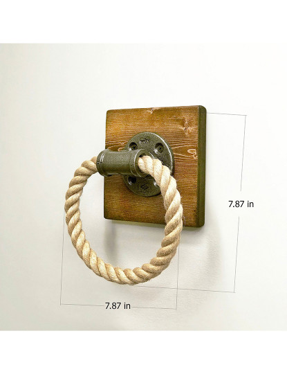 imagem de Suporte Toalha Boruraf 099 Noz/Preto6