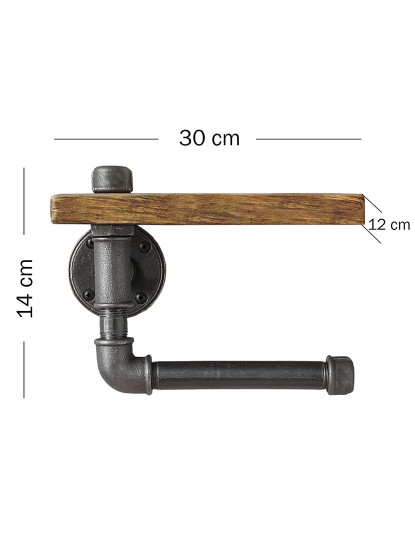 imagem de Suporte Papel Higiénico Boruraf 021 Preto/Noz3