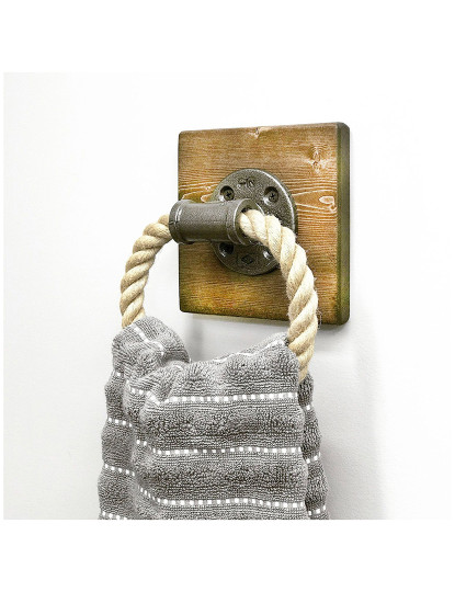 imagem de Suporte Toalha Boruraf 099 Noz/Preto1