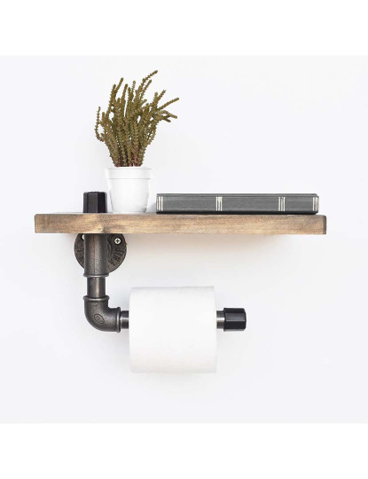 imagem de Suporte Papel Higiénico Boruraf 021 Preto/Noz2