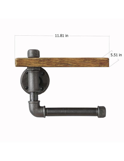 imagem de Suporte Papel Higiénico Boruraf 021 Preto/Noz4