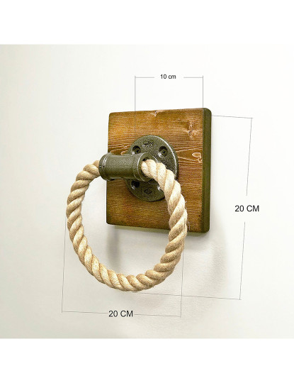 imagem de Suporte Toalha Boruraf 099 Noz/Preto3