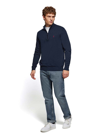 imagem de Pullover Homem Rigby Go Zipper Neck Vl 12Gg Azul Navy4