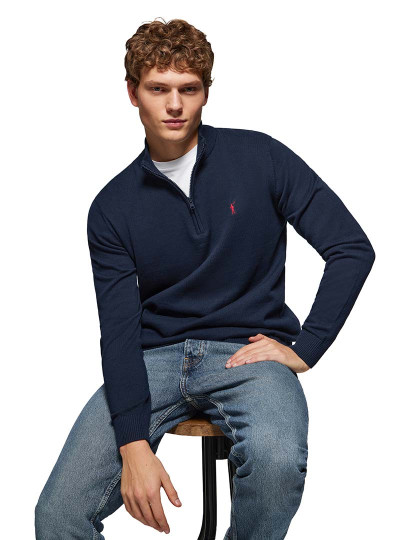 imagem de Pullover Homem Rigby Go Zipper Neck Vl 12Gg Azul Navy6