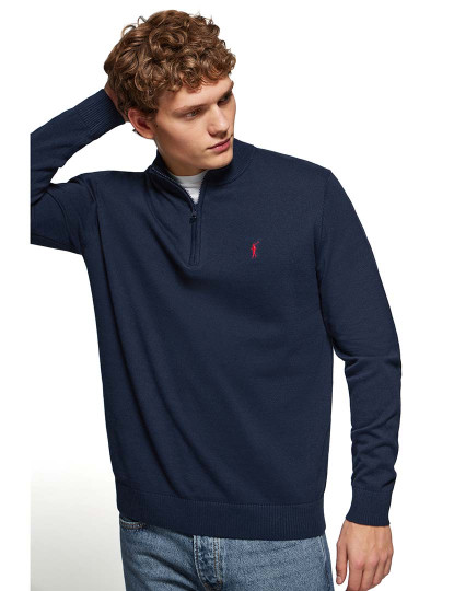 imagem de Pullover Homem Rigby Go Zipper Neck Vl 12Gg Azul Navy5