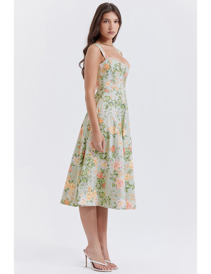 imagem de Vestido de Senhora Verde Floral3