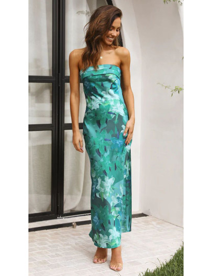 imagem de Vestido de Senhora Verde Floral1