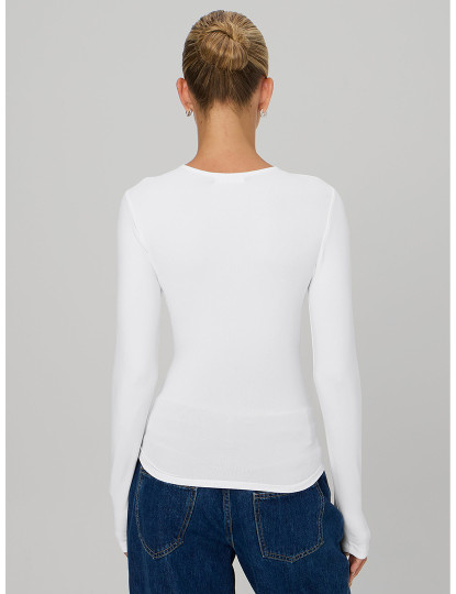 imagem de Long sleeve T-shirt de Senhora Branco2