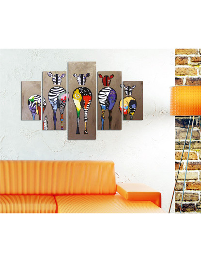 imagem de Pack 5 Pinturas Mdf Zebra Colors1