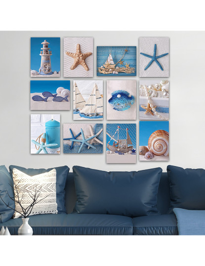 imagem de Pintura Decorativa Tela Azul (12 peças)1