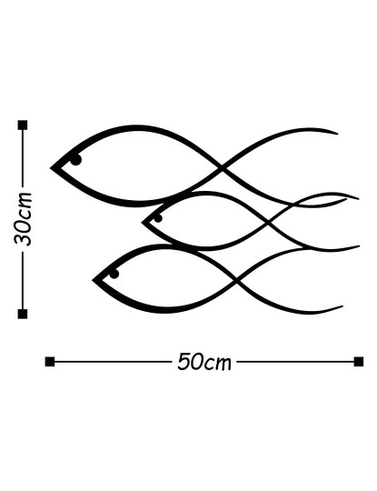 imagem de Decoração Parede Metal Peixes3