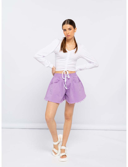 imagem de Crop Top Com Franzido  Senhora Branco1