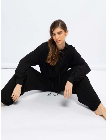 imagem de Calças Largas Comfy  Senhora Preto2
