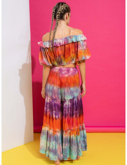 imagem de Blusa Estampada Com Folhos Senhora Multicor2
