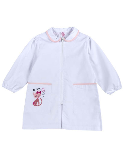 imagem de Bata Escolar Menina Branco 2
